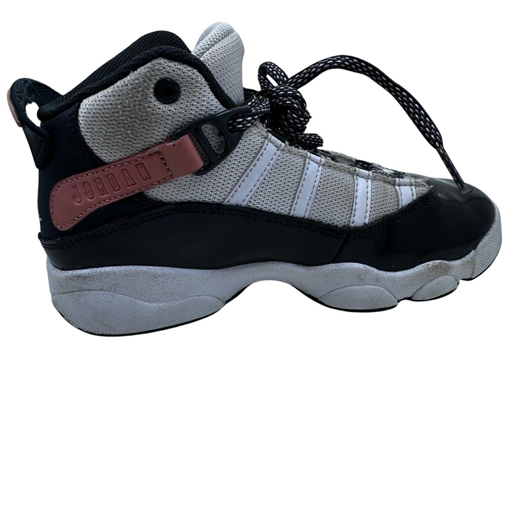 Jordan 6 Rings 13C White Black Pink‎ DV3180-101 Kids Basketball Sneaker Retro - Picture 9 of 10